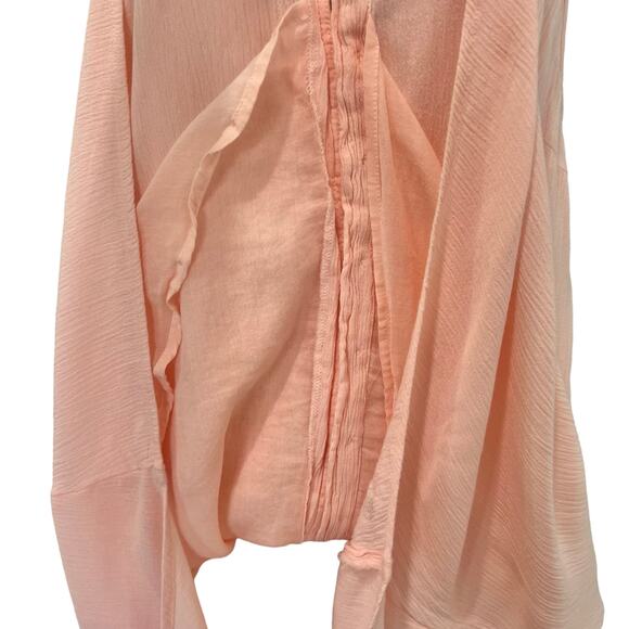 Roxy Pink Siren Treasure Button Front Lined Crinkle Mini Dress size S NEW Tags - Picture 8 of 11